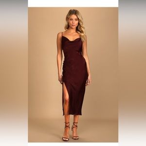 Lulus midi dress with button detail